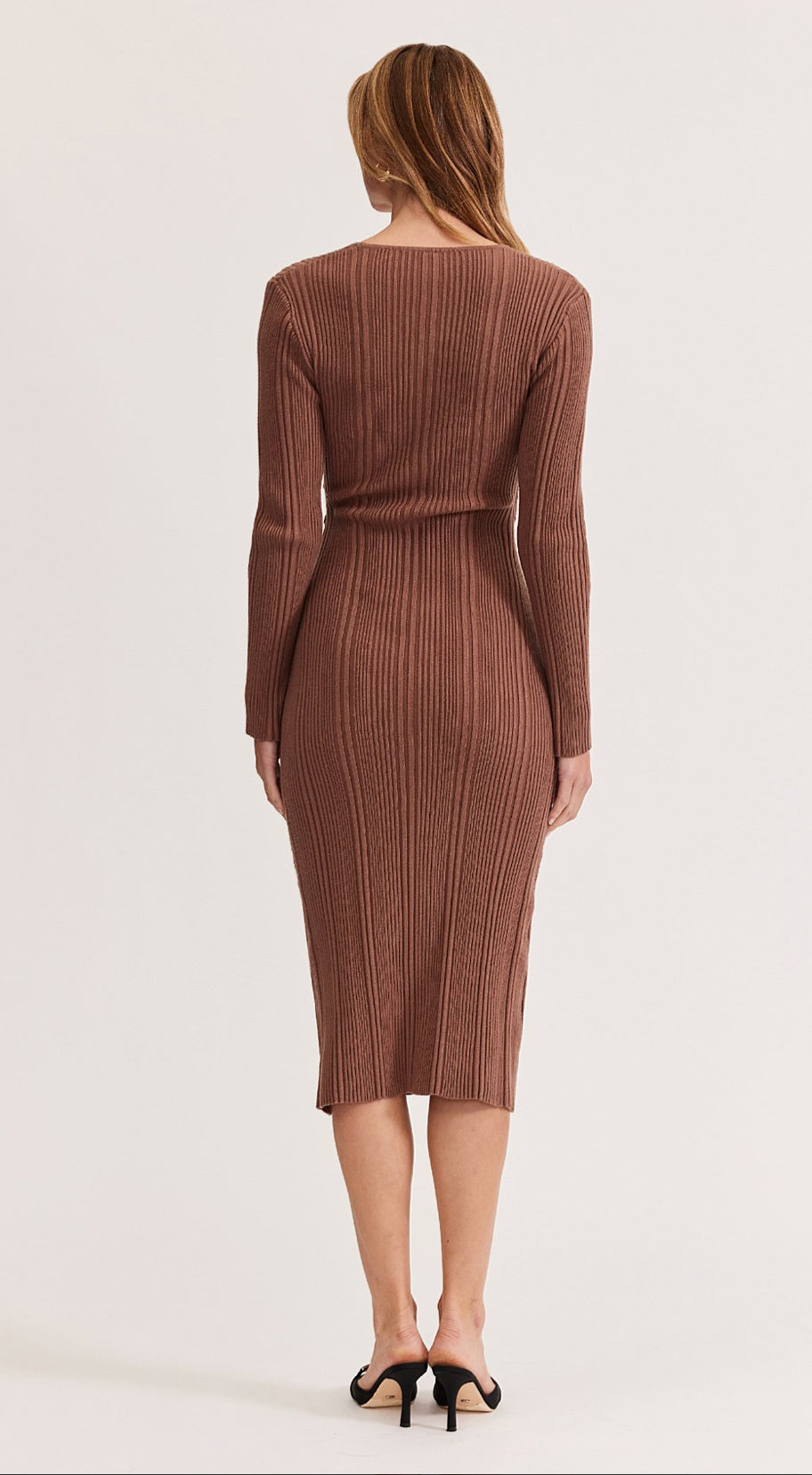 MAXINE WRAP FRONT KNIT DRESS