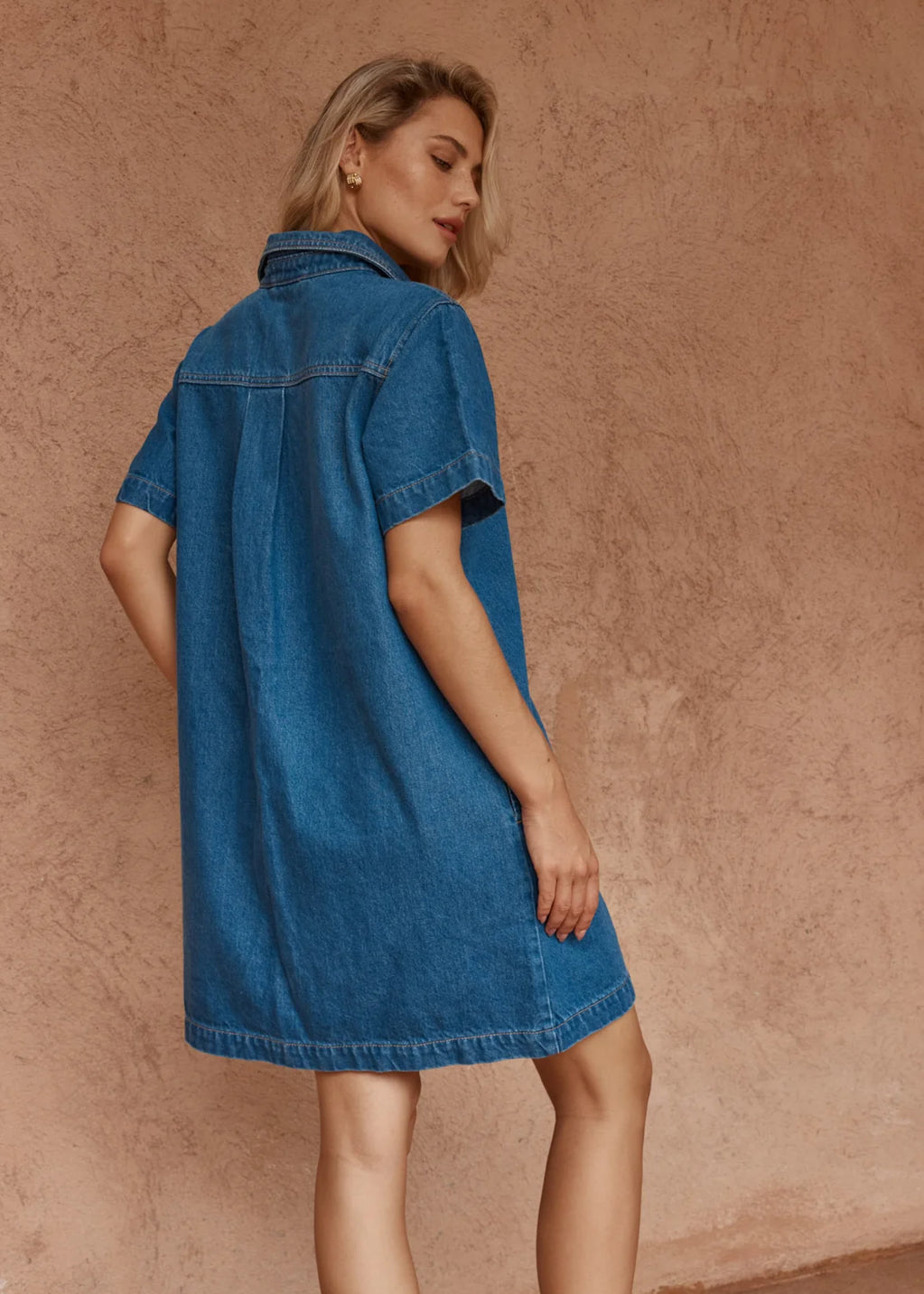 PEPE WAVE DENIM DRESS