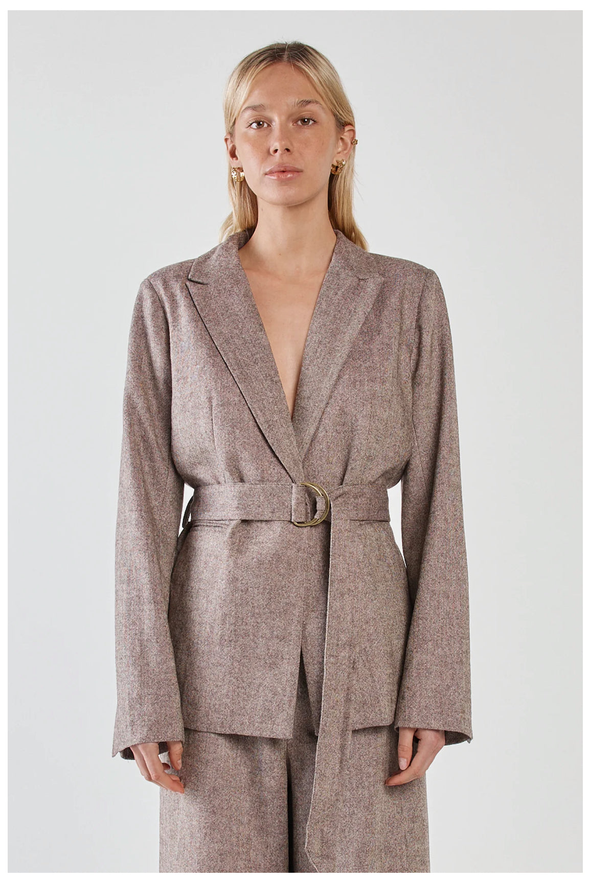 thalia belted blazer