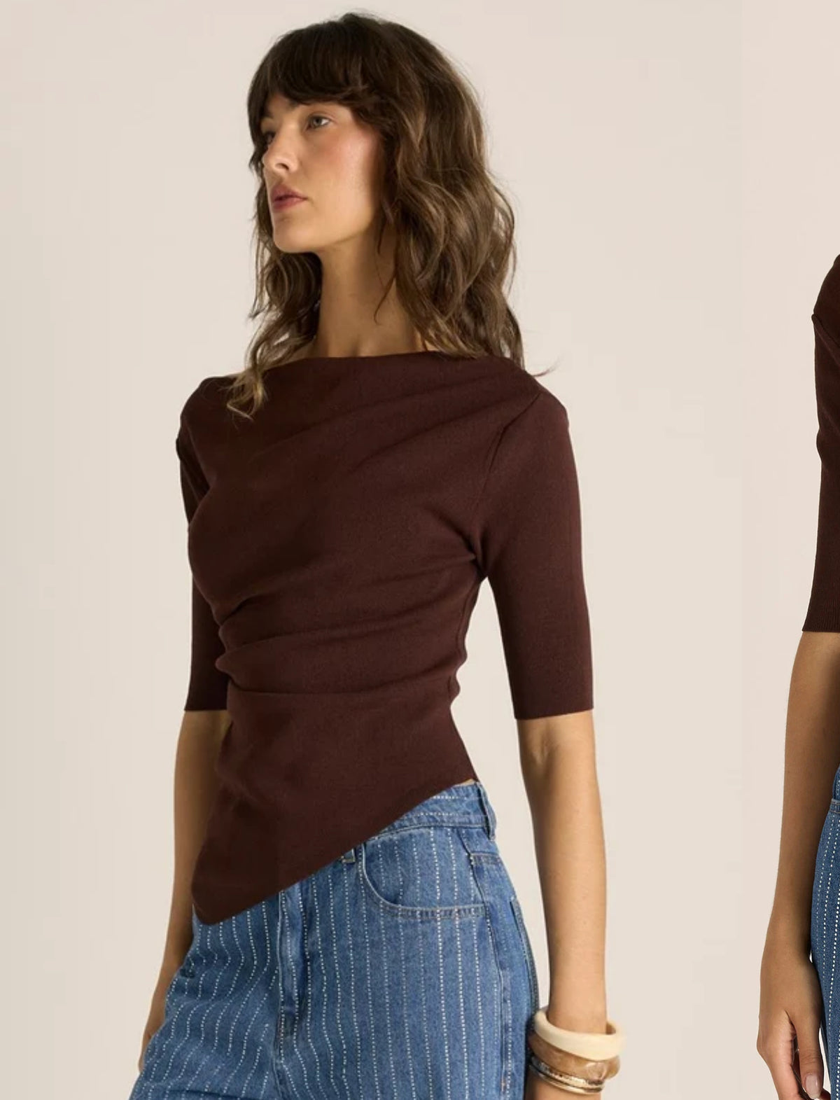 ESTELLE DRAPE NECK TOP