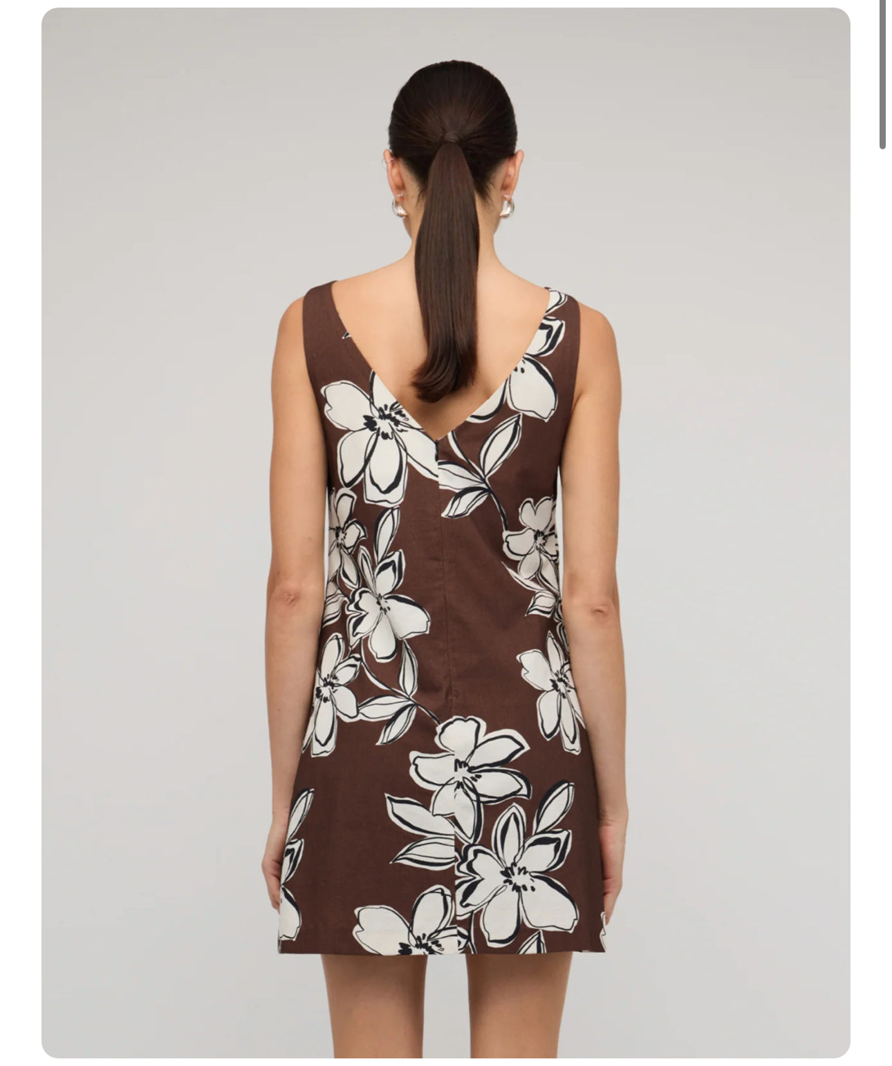 ELARA MINI DRESS BROWN
