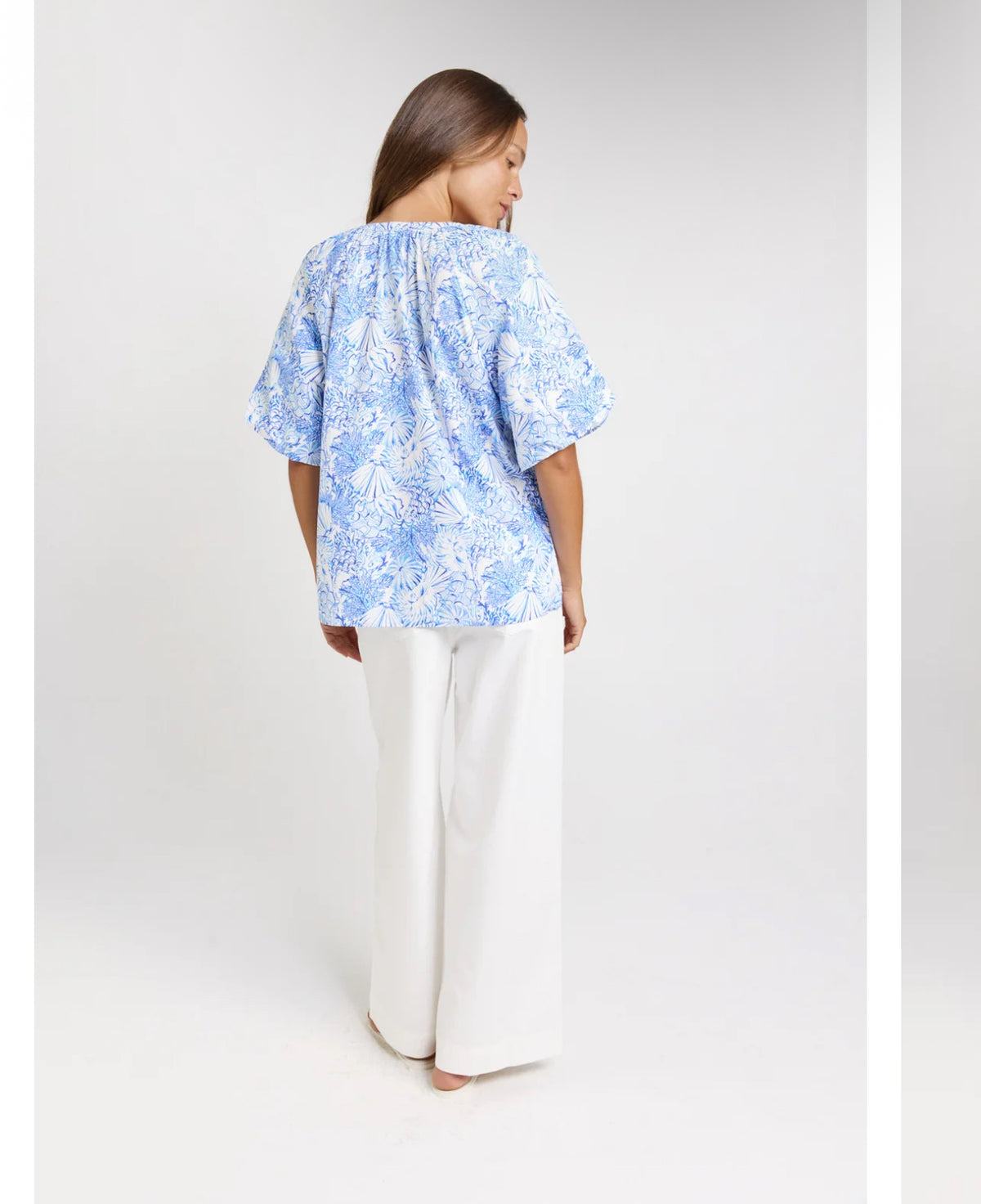 BRONTE BLOUSE BLUE SHELL