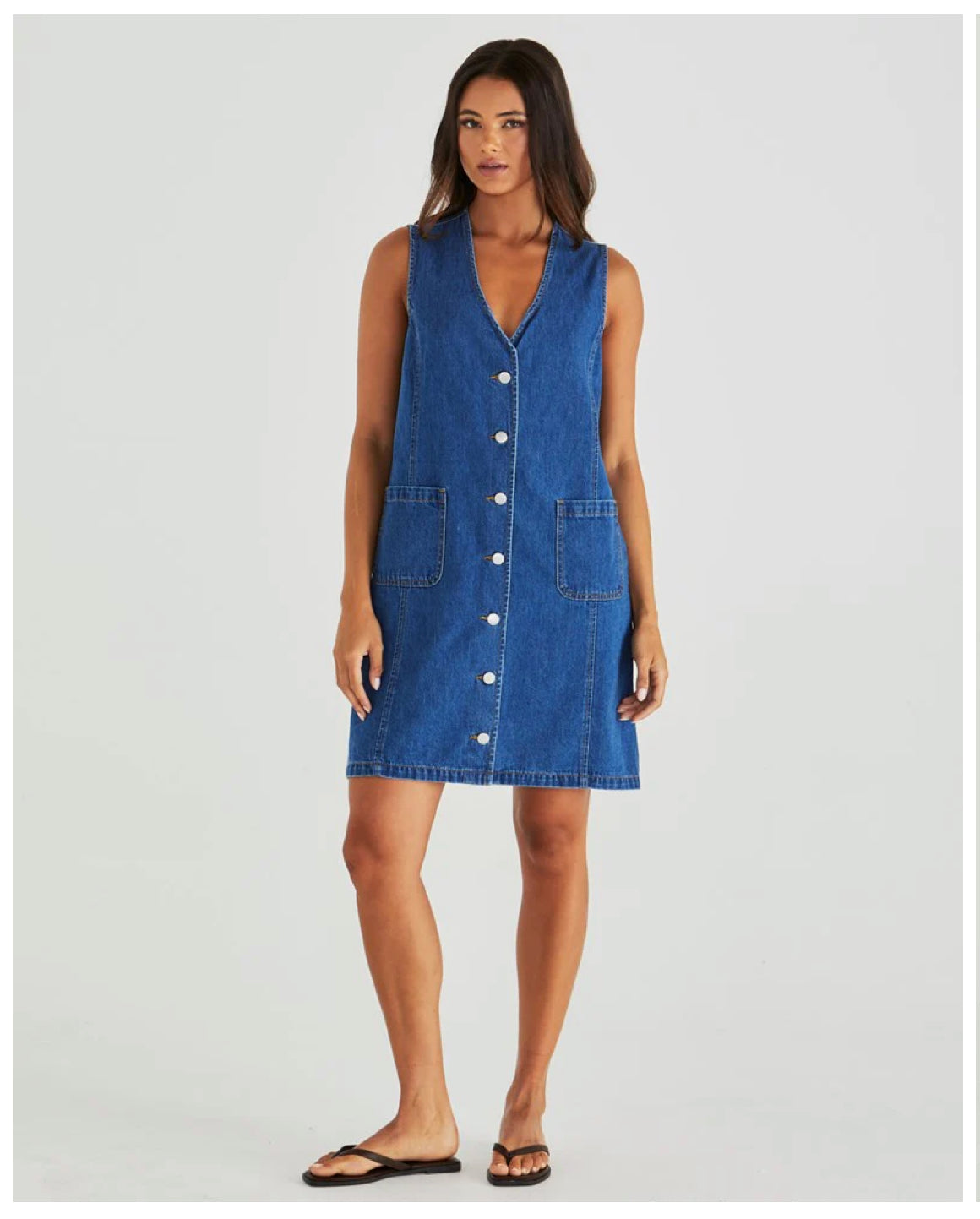 SABINE DENIM VEST DRESS