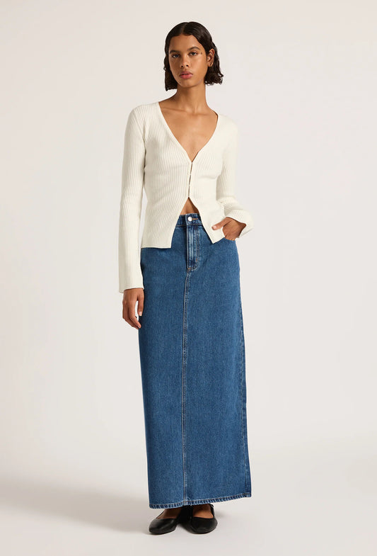 ORGANIC DENIM MAXI SKIRT