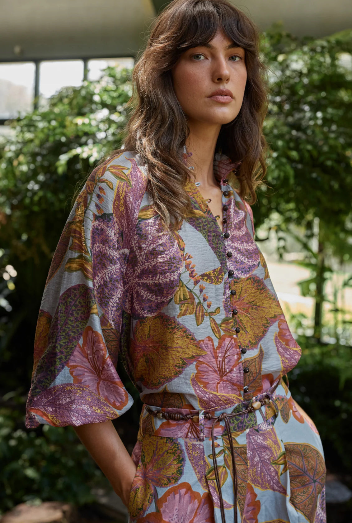 DARIA SHIRRED BLOUSE