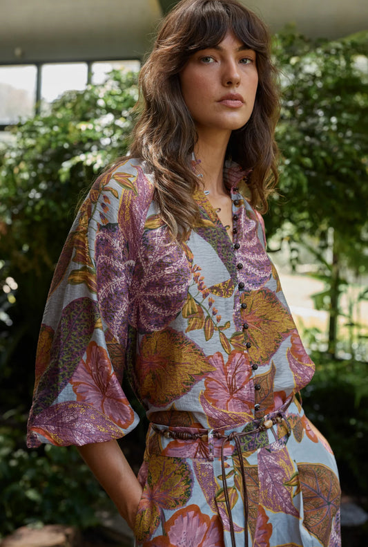 DARIA SHIRRED BLOUSE