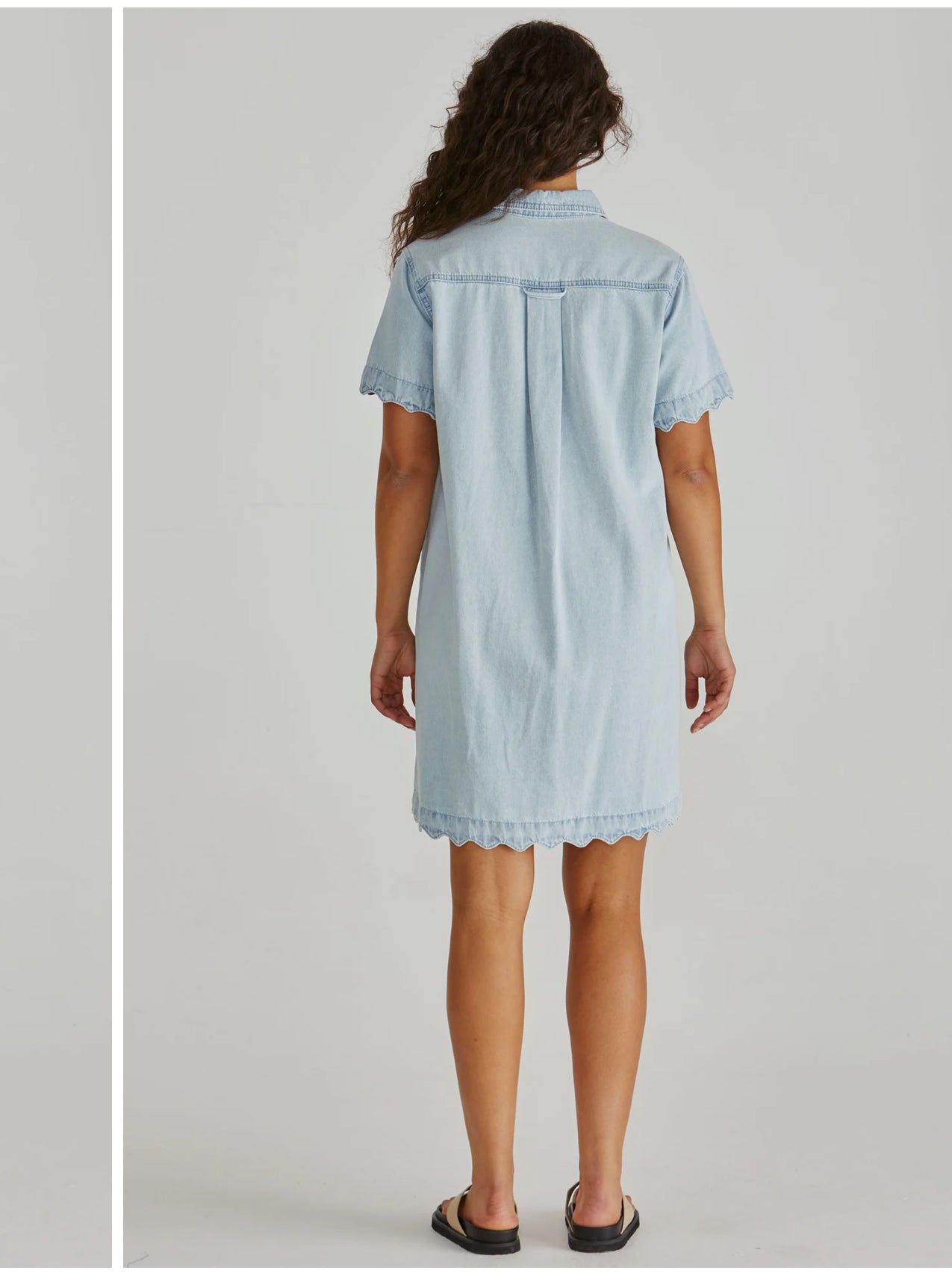 VALE SCALLOPED DENIM DRESS