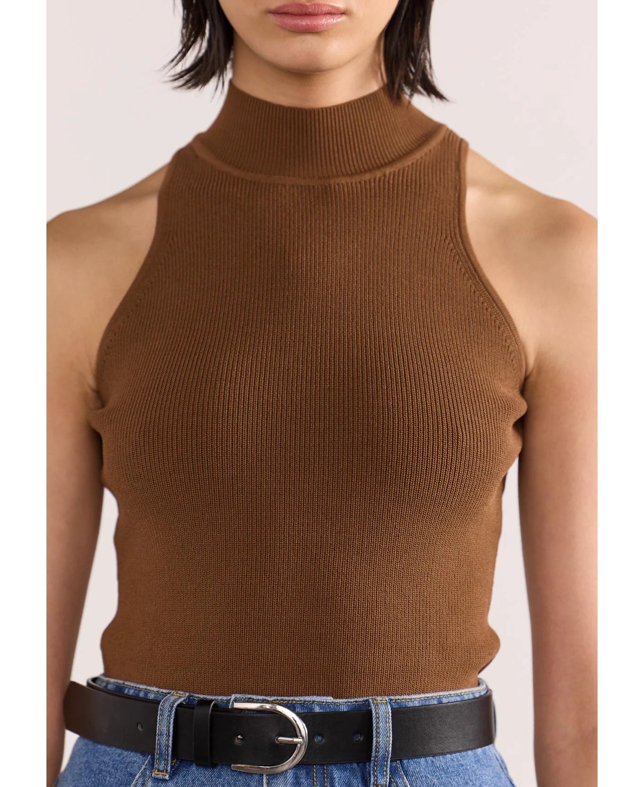 UMA HIGH NECK KNIT TOP