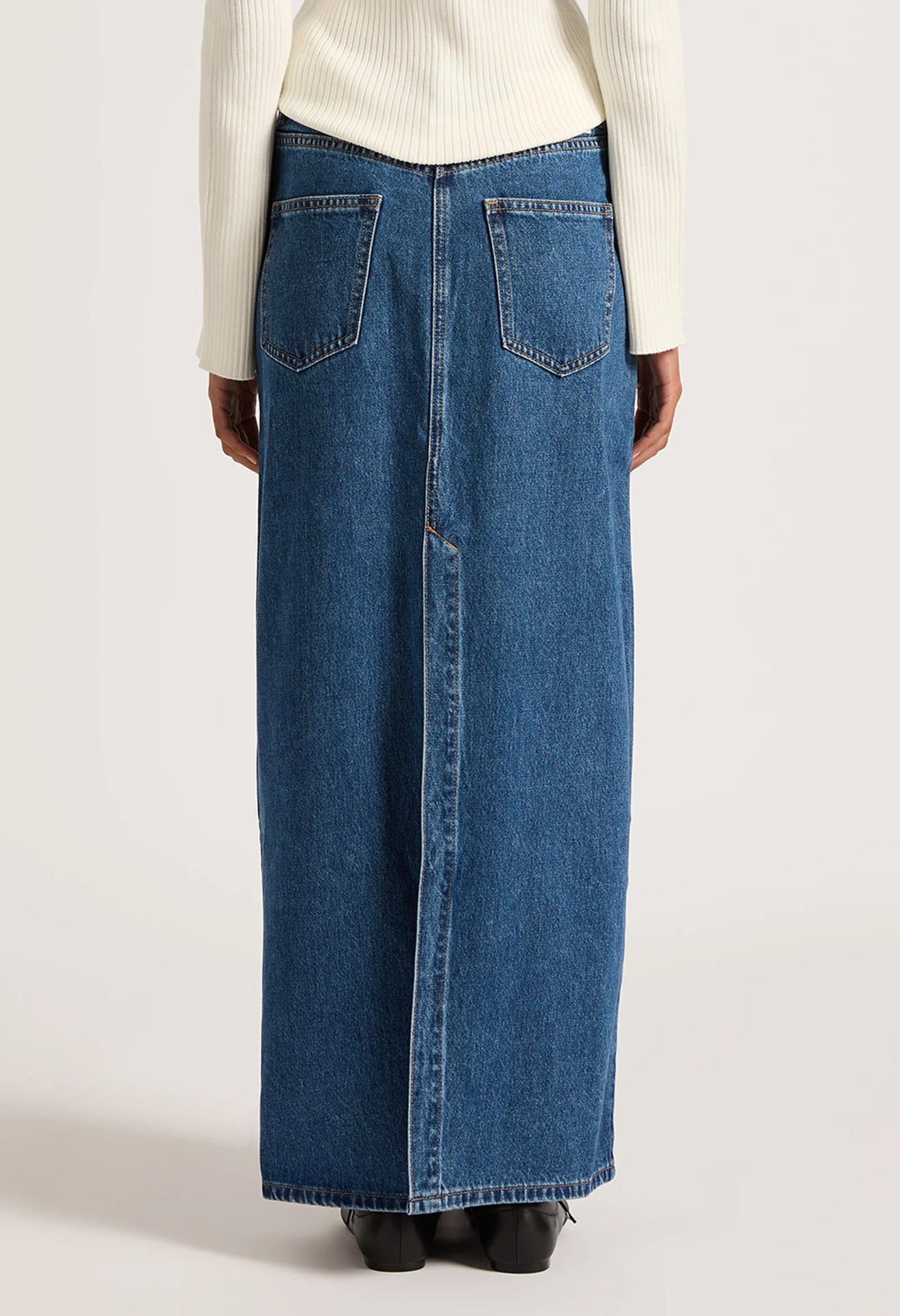 ORGANIC DENIM MAXI SKIRT