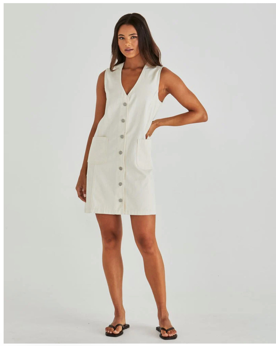 SABINE DENIM VEST DRESS