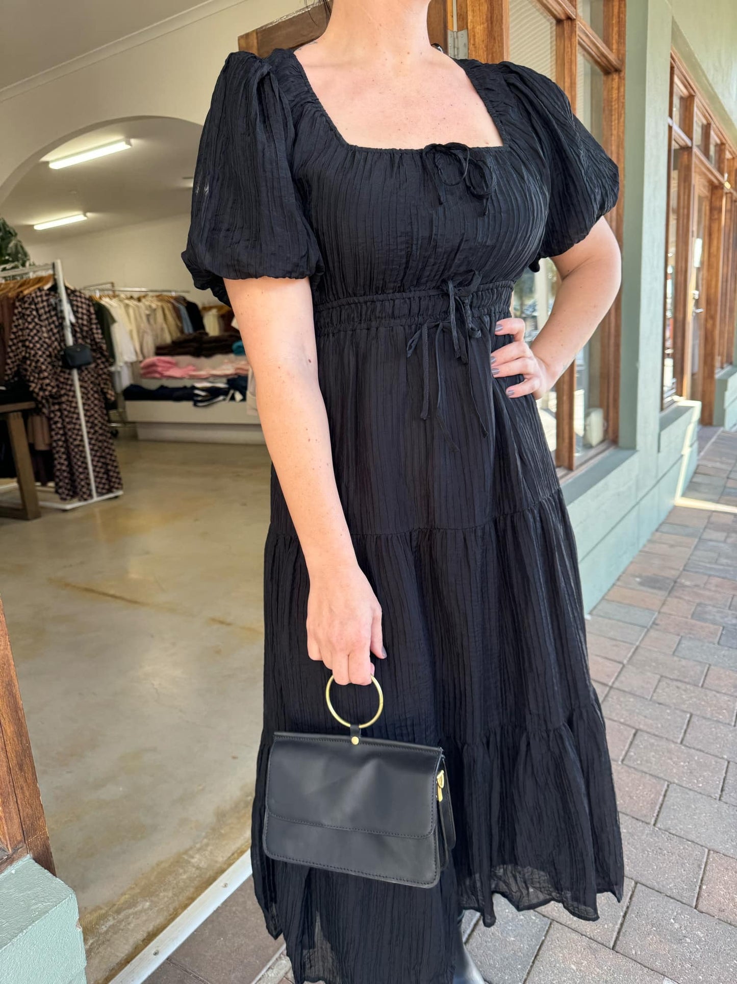 AMY TIERED MIDI DRESS