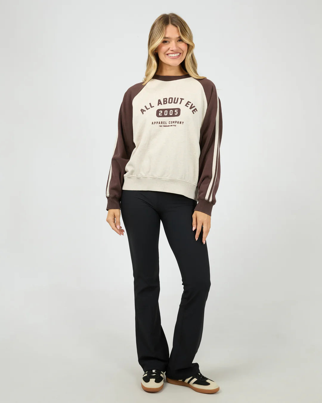 CONTRAST CLUB RAGLAN CREW OAT