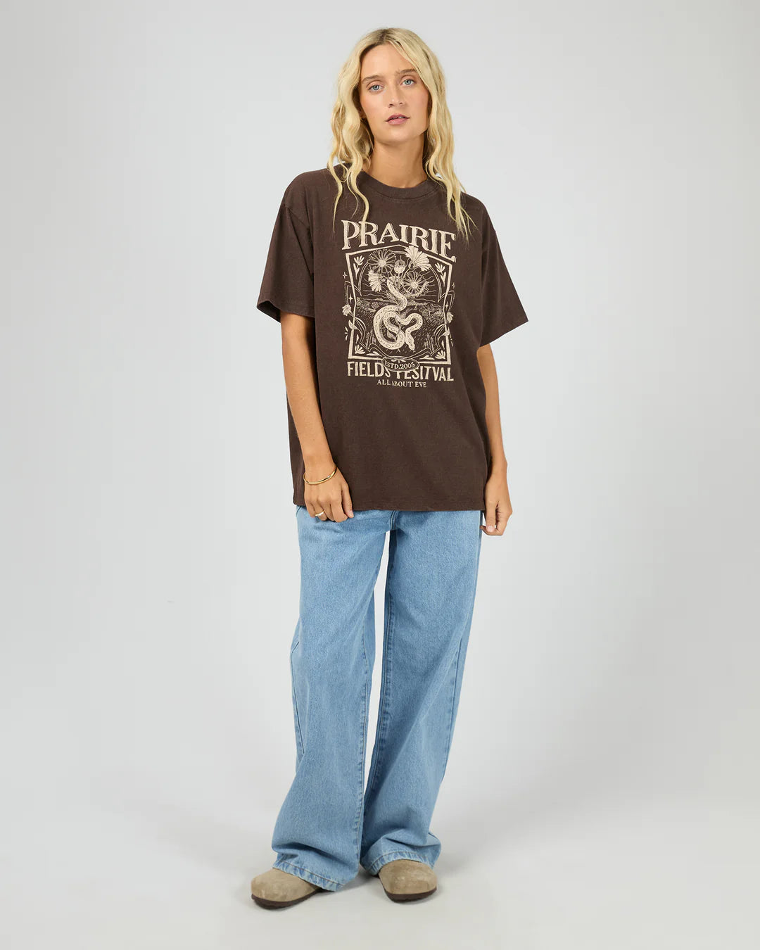 PRAIRIE RELAXED TEE BROWN