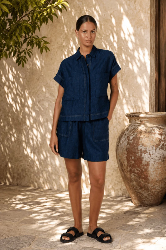 GA533 LINEN TOP