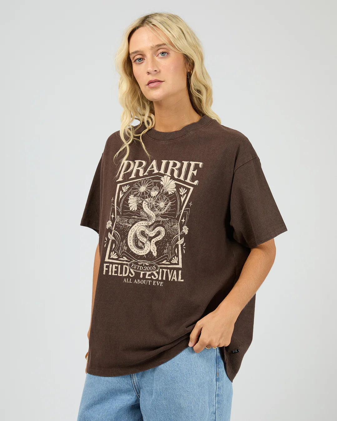 PRAIRIE RELAXED TEE BROWN