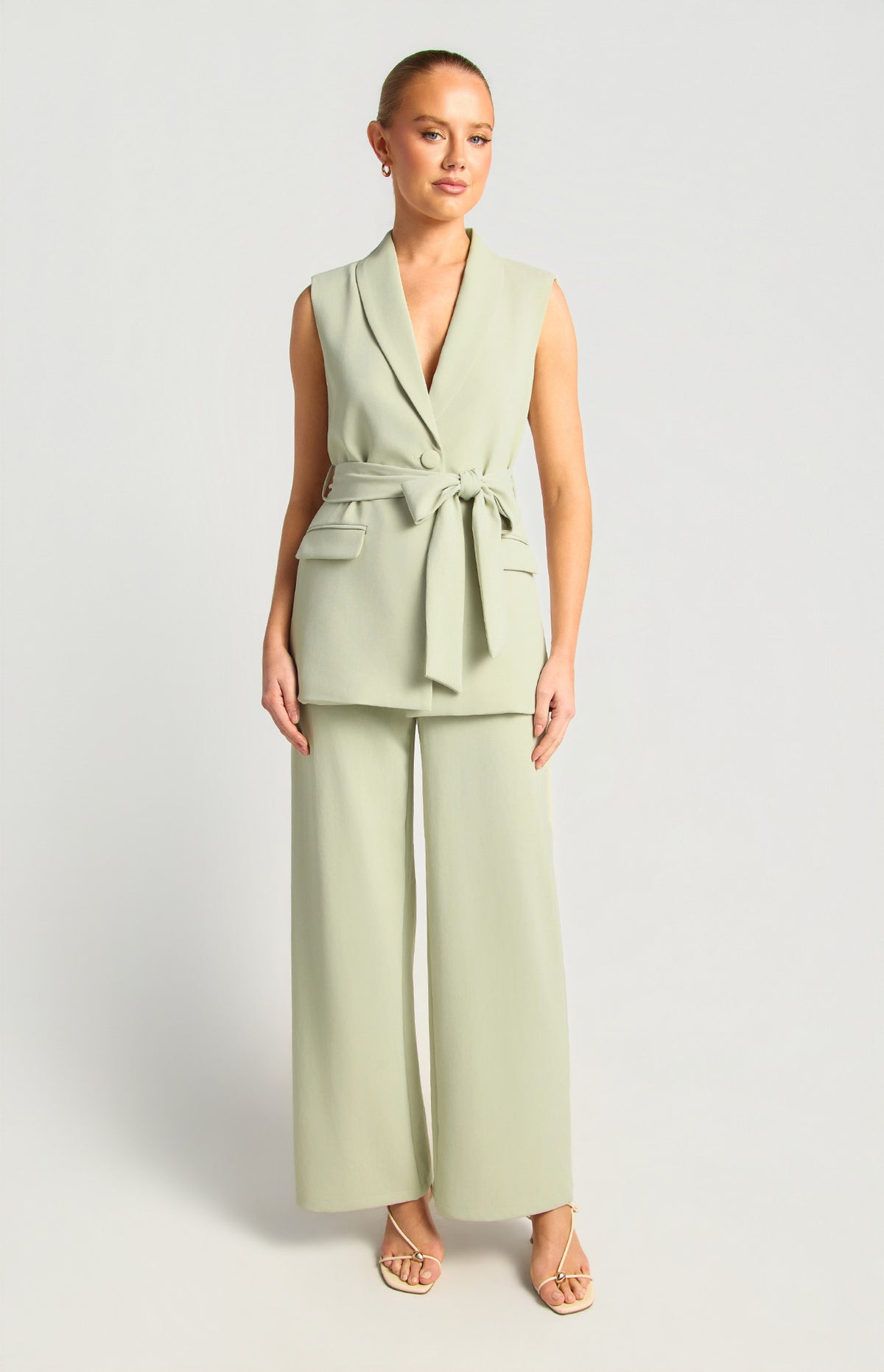 SAGE BLAZER VEST