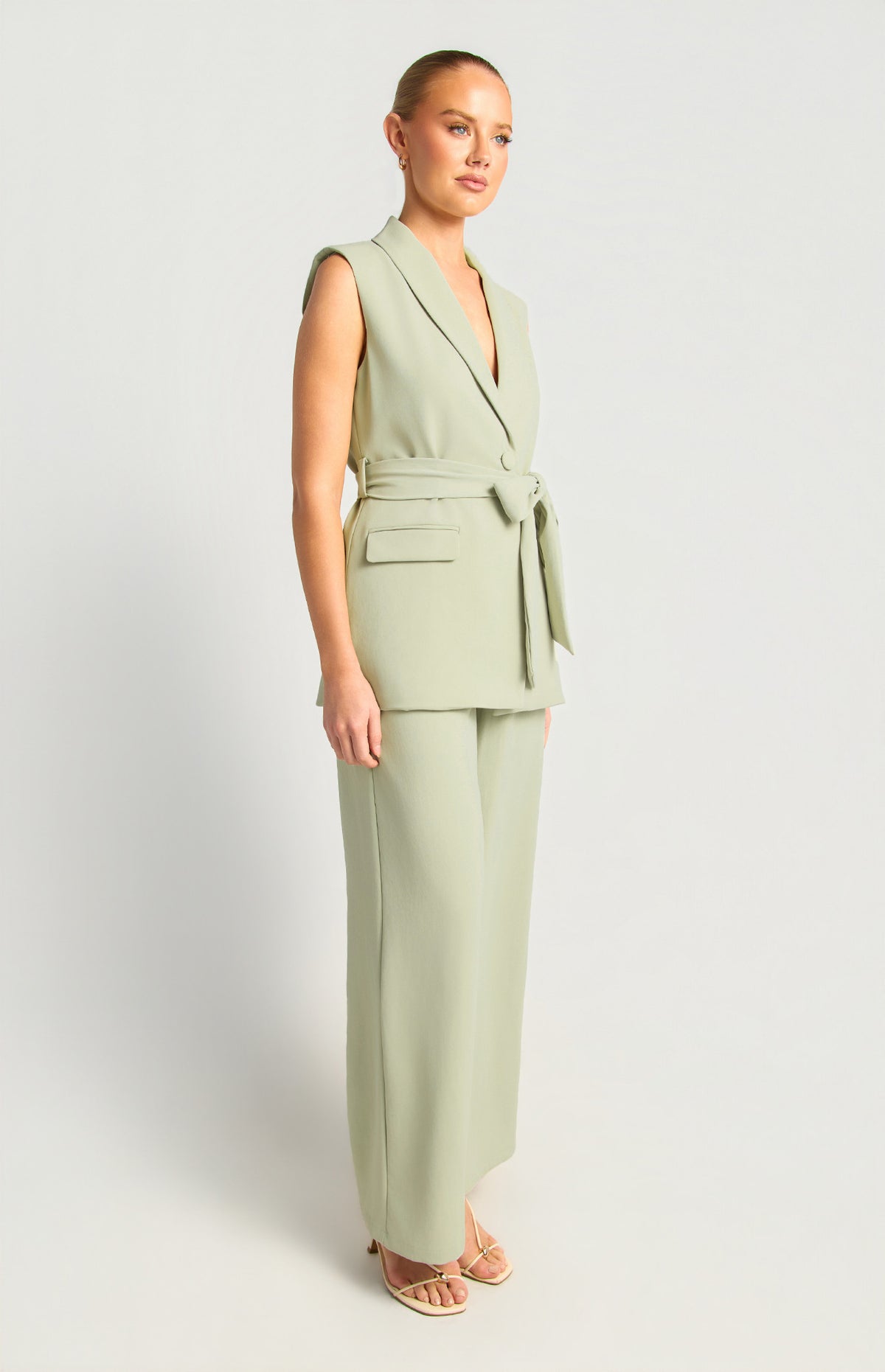 SAGE BLAZER VEST