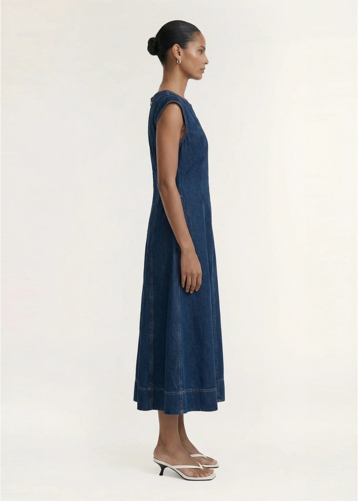ROMA CHAMBRAY MIDI DRESS