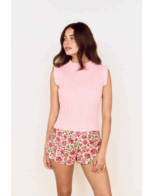MILA SHIRRED TOP