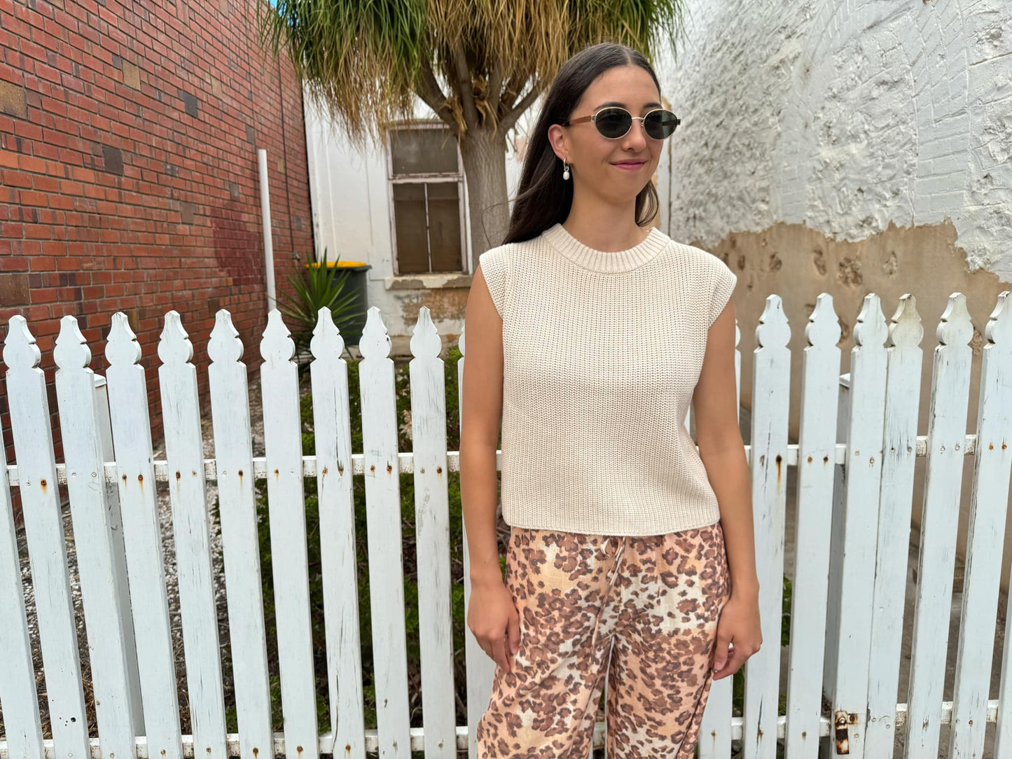 PETRA KNIT TOP white