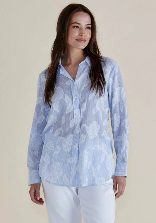 LACE STRIPE SHIRT