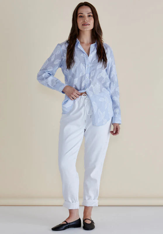 LACE STRIPE SHIRT