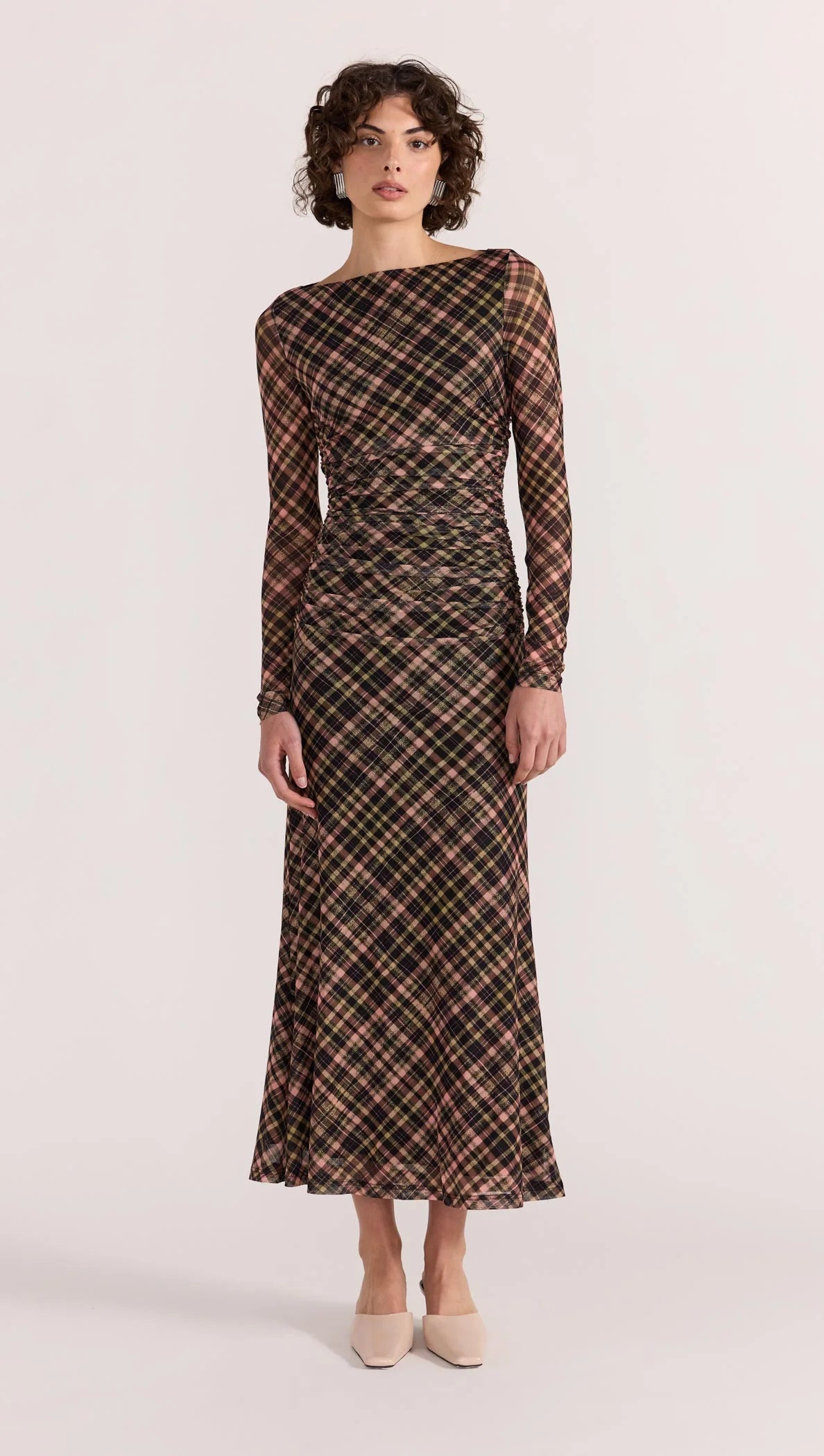 REIGN MESH MIDI DRESS