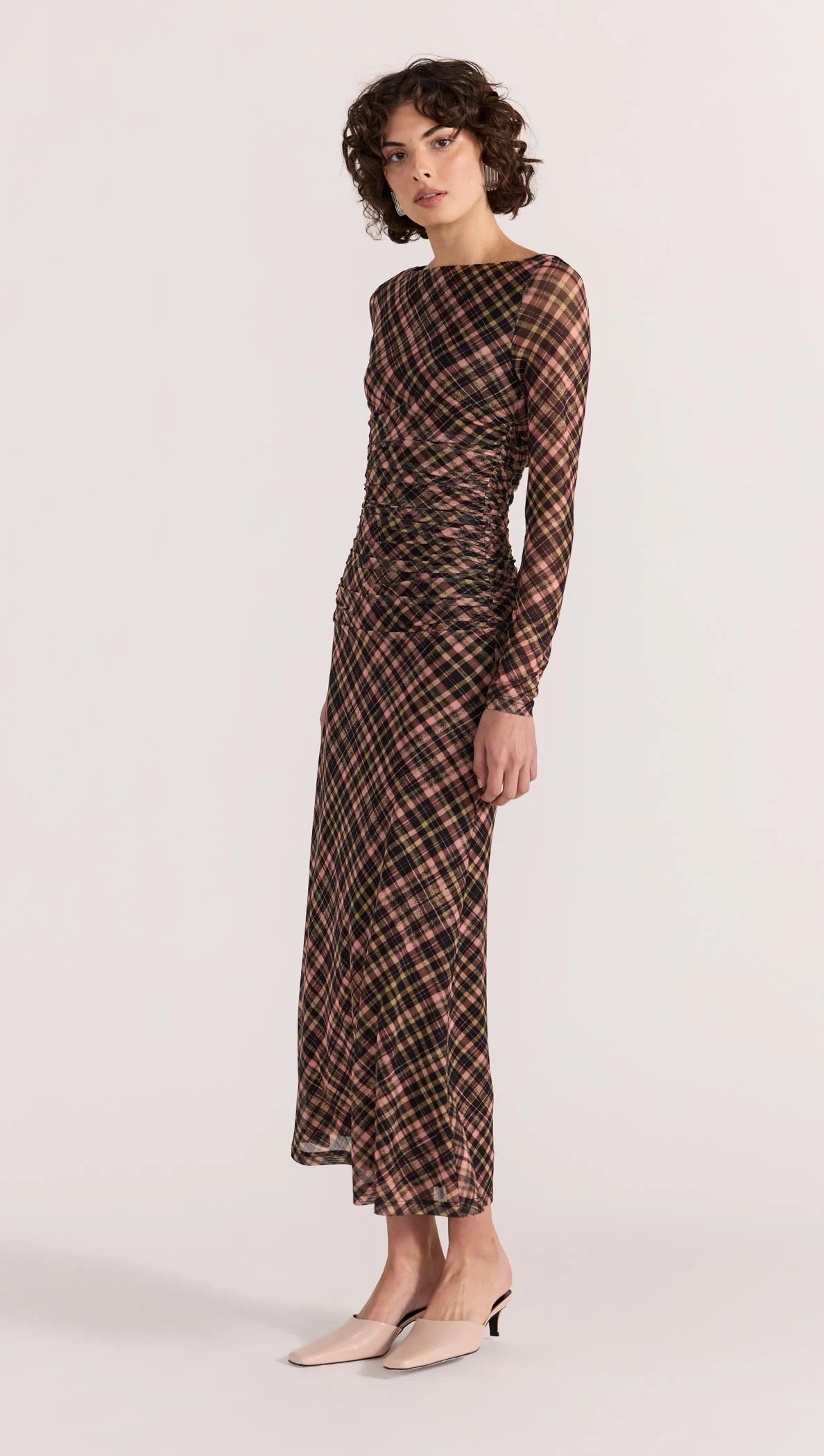 REIGN MESH MIDI DRESS