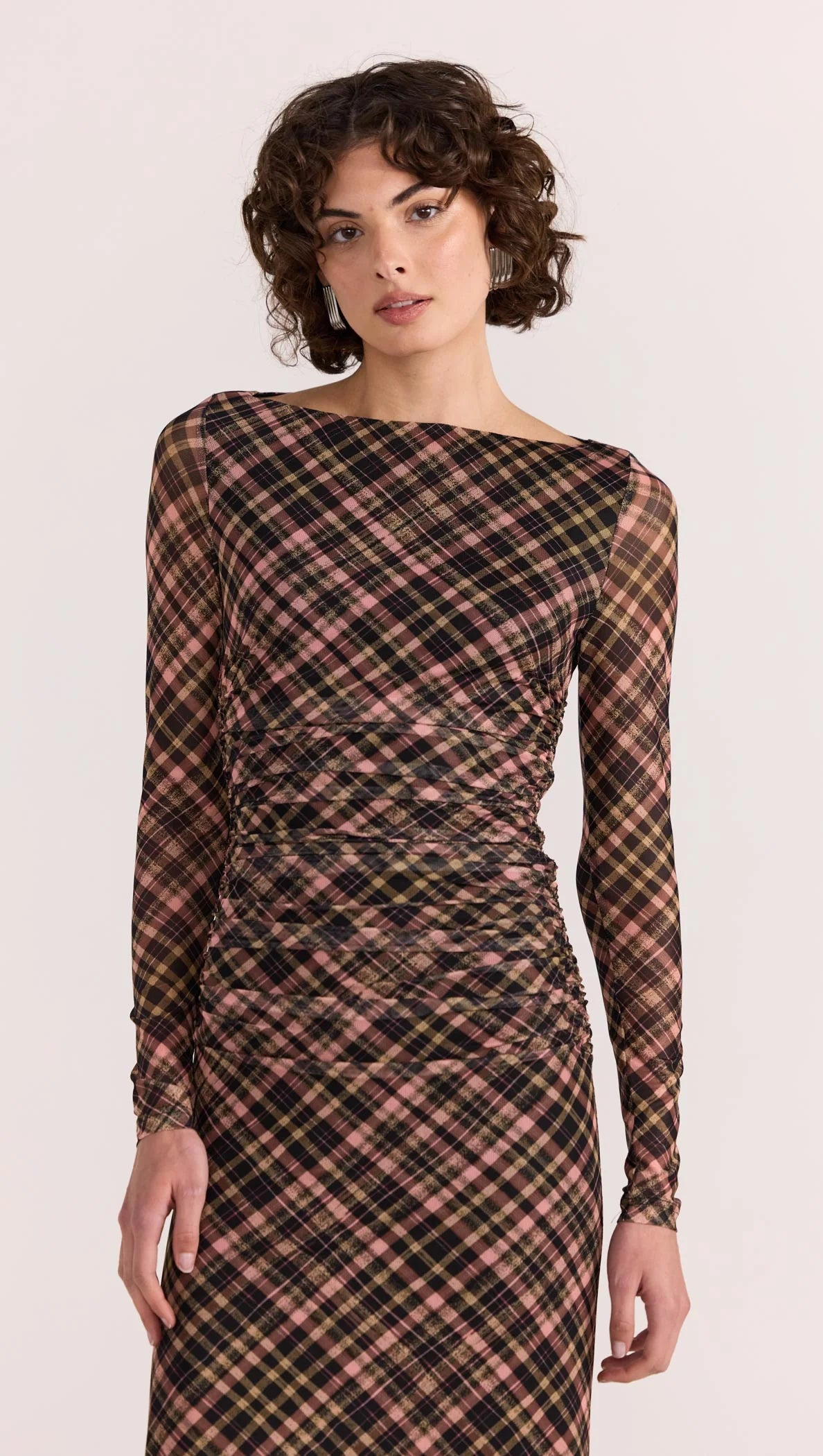 REIGN MESH MIDI DRESS