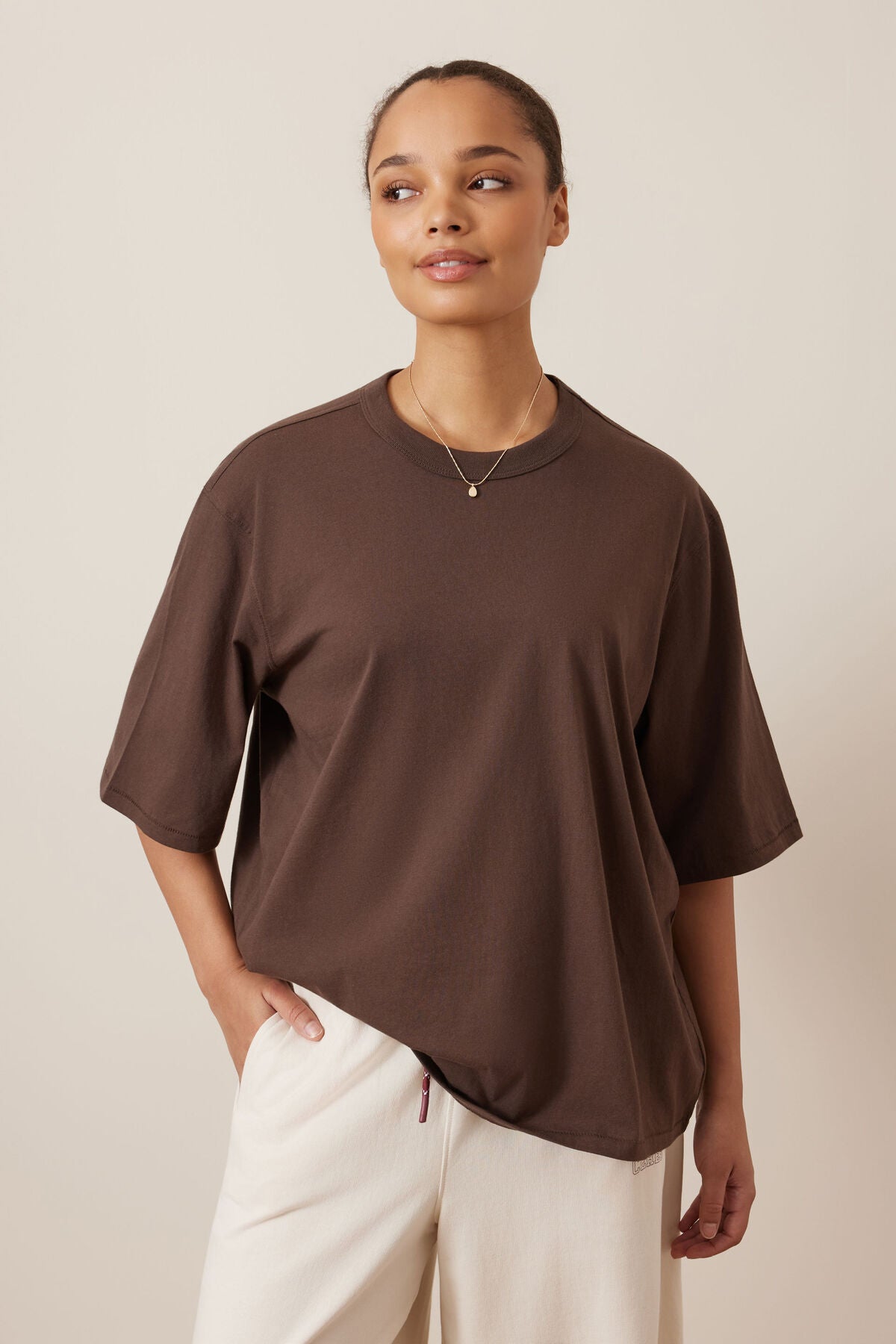 LUNA RELAXED TEE BRUNETTE