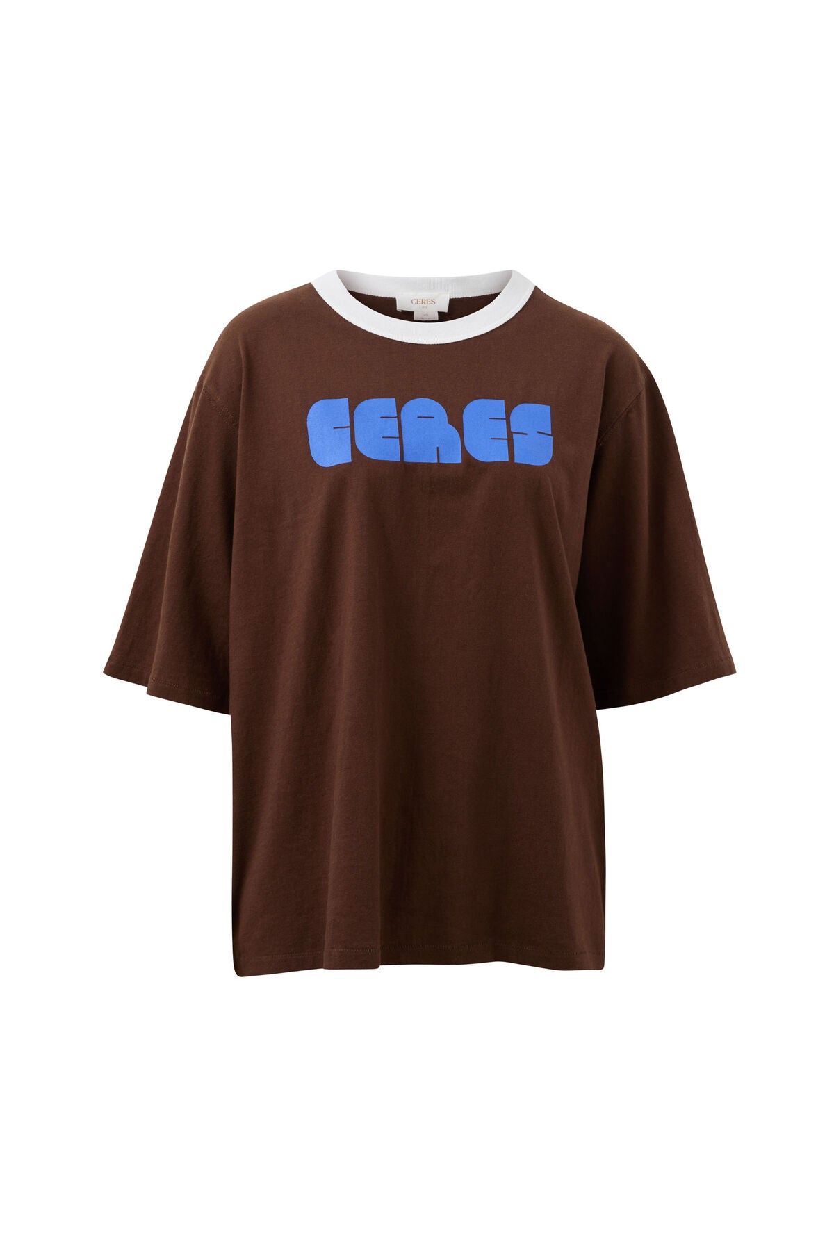 LUNA RELAXED TEE CHOC ABSTRACT