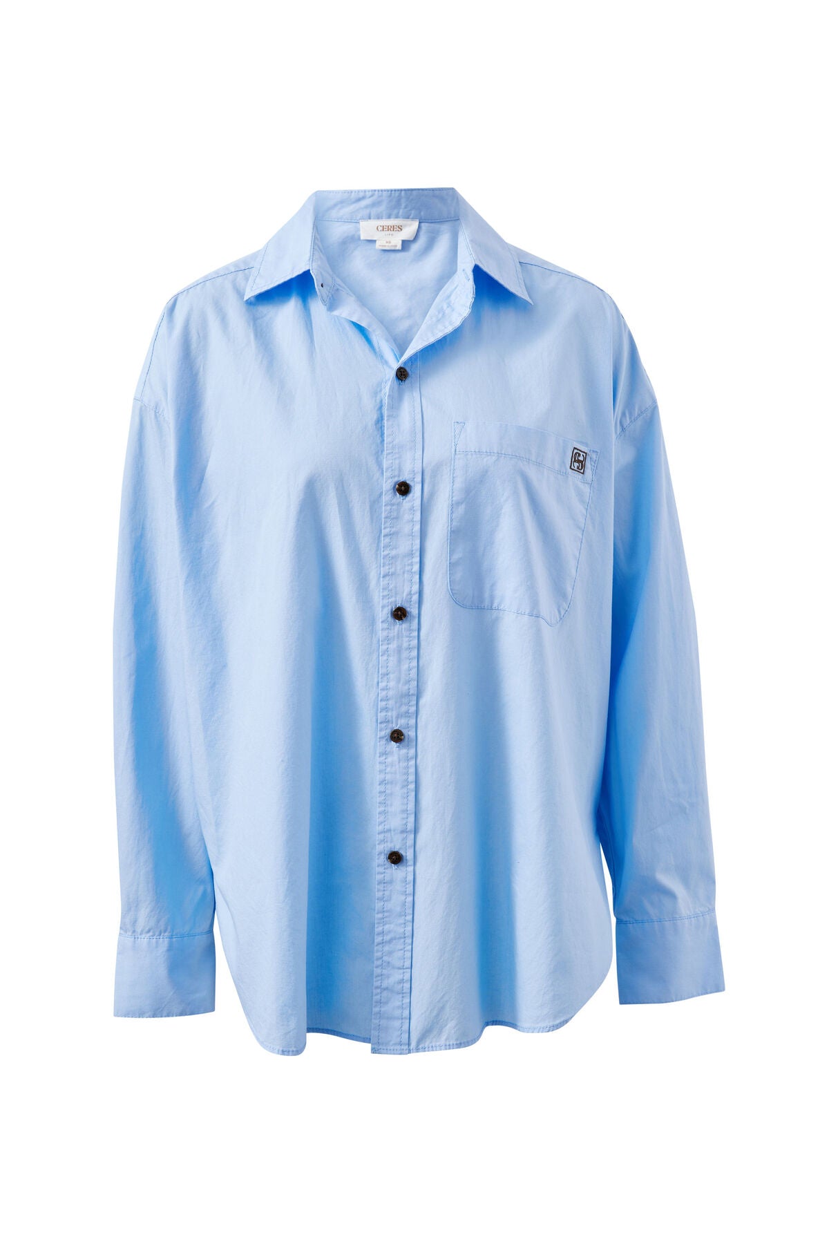 PETA OVERSIZED SHIRT SKY BLUE