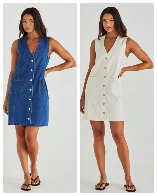 SABINE DENIM VEST DRESS