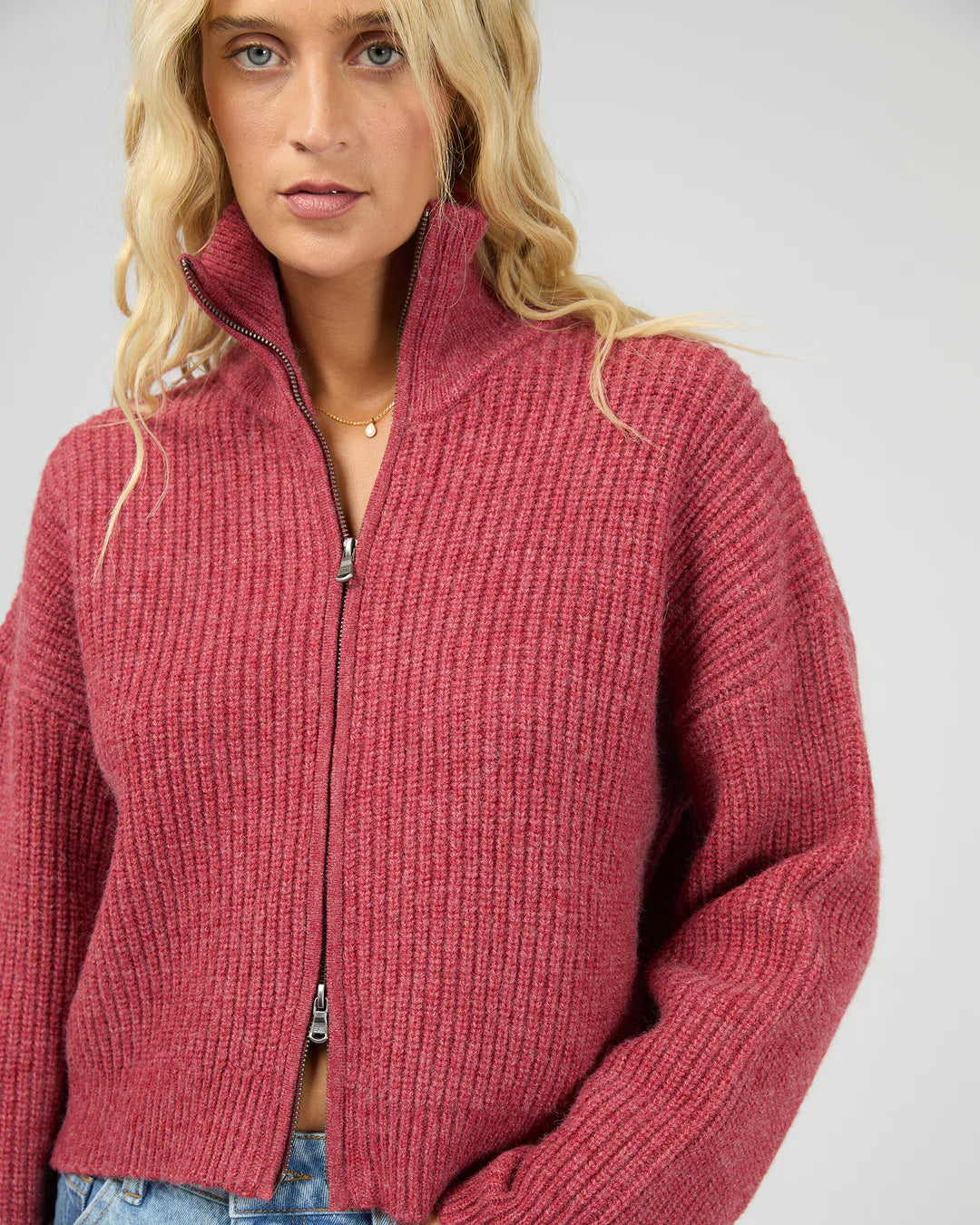 BRIDIE KNIT ZIP THROUGH