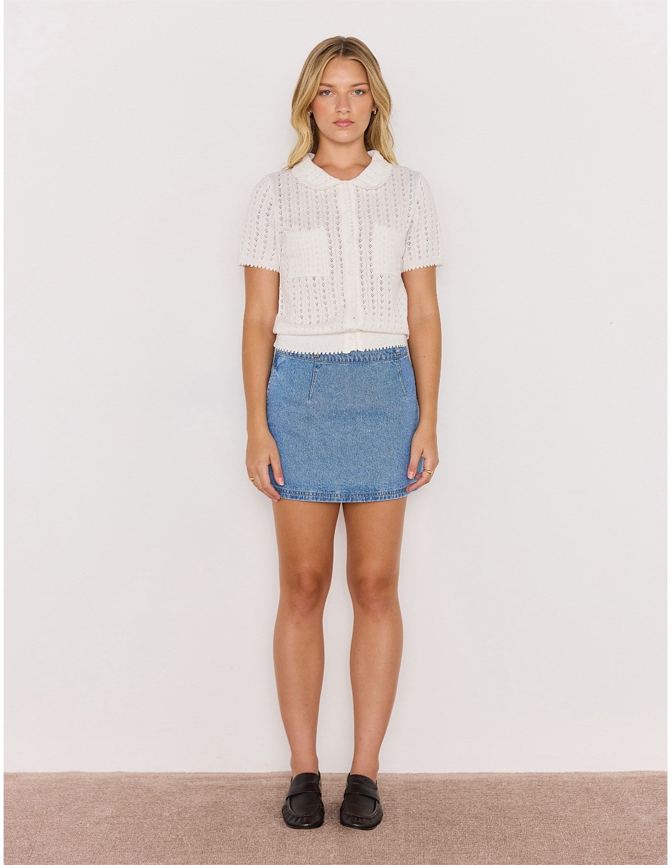 MILES DENIM MINI SKIRT
