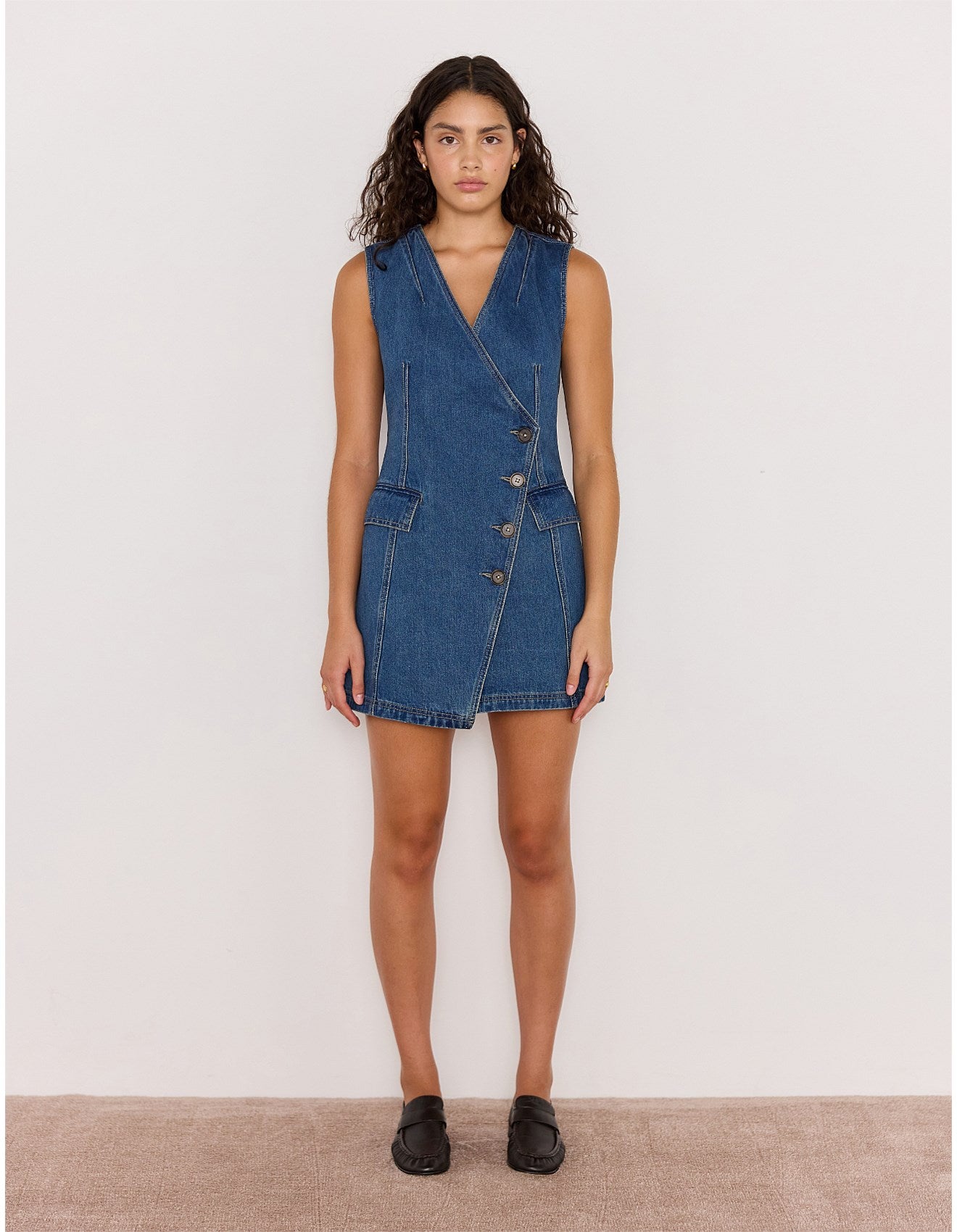 NORA DENIM WRAP DRESS