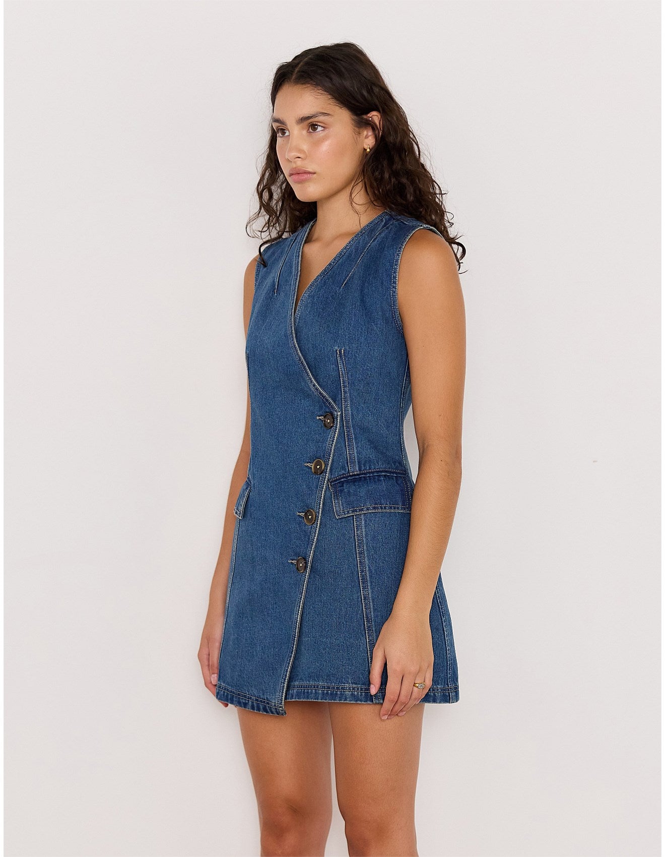 NORA DENIM WRAP DRESS