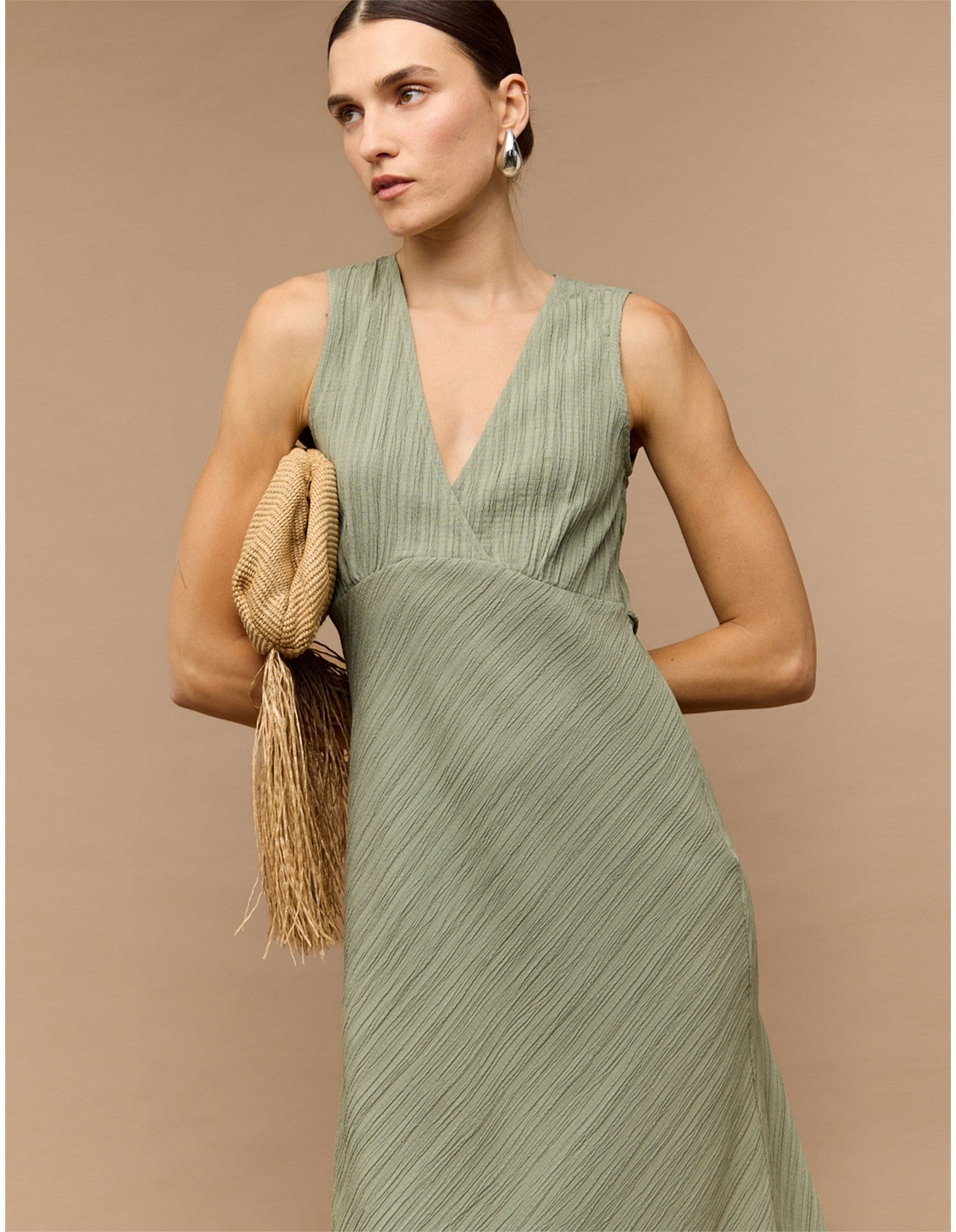AMIRA BIAS MIDI DRESS