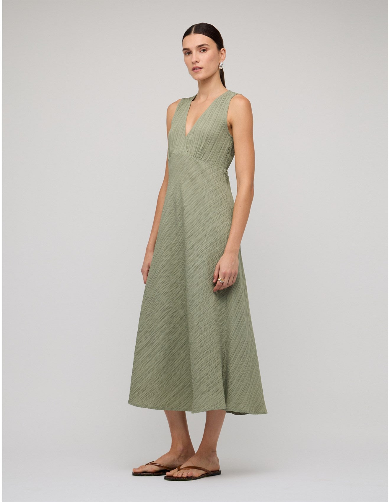 AMIRA BIAS MIDI DRESS
