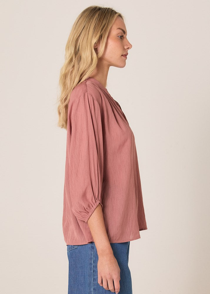 SHAE SPLIT NECK BLOUSE
