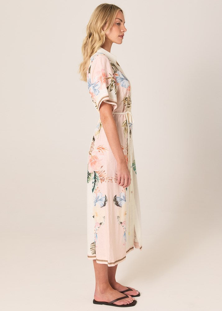 SOLARA PLACEMENT PRINT SHIRT DRESS