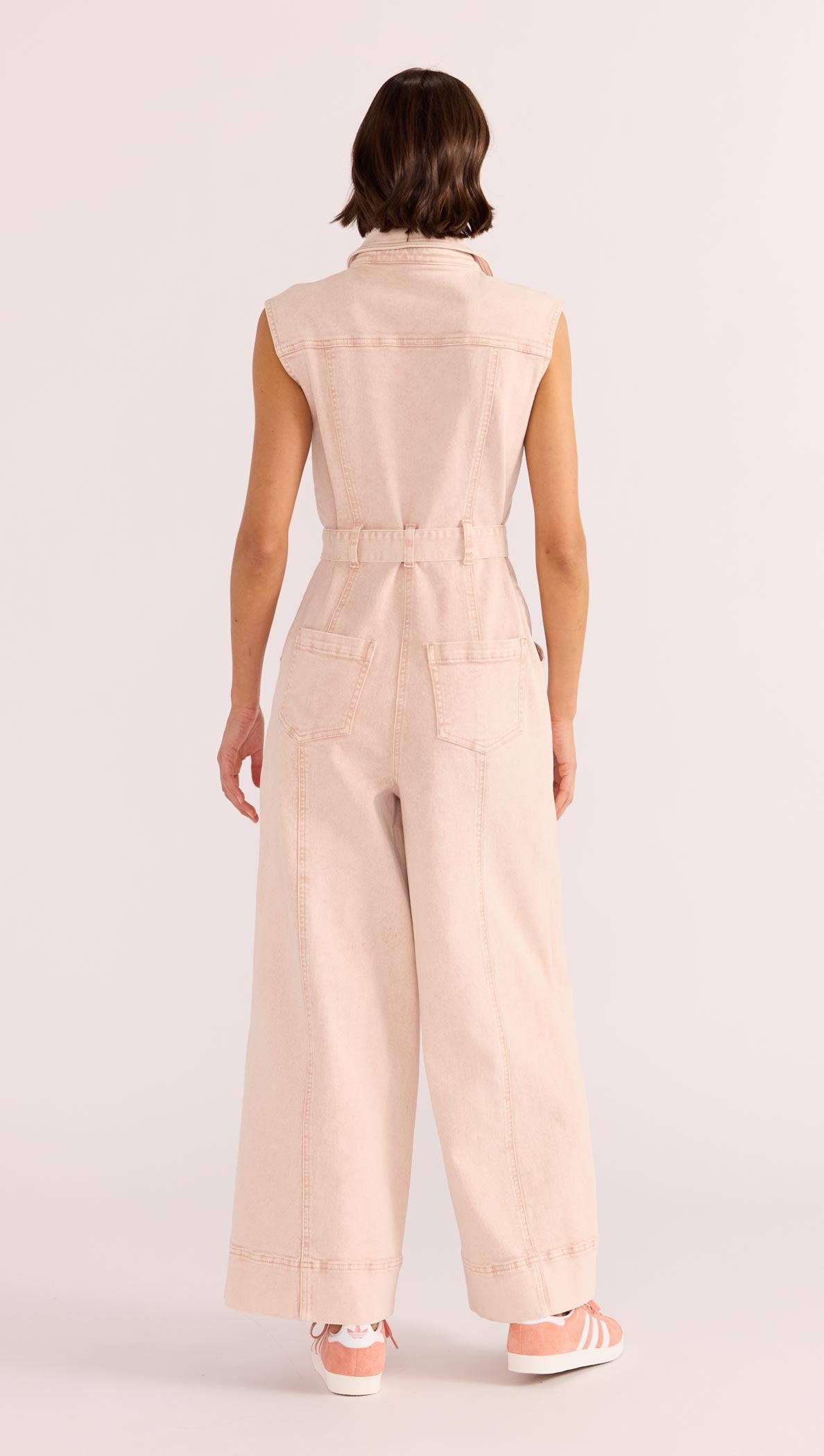 DAHLIA DENIM PANEL JUMPSUIT