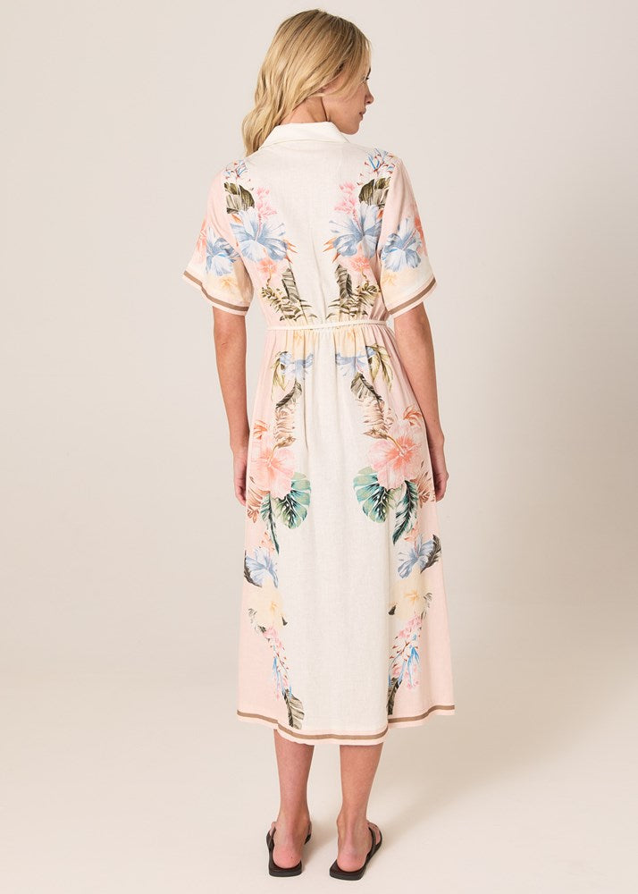 SOLARA PLACEMENT PRINT SHIRT DRESS