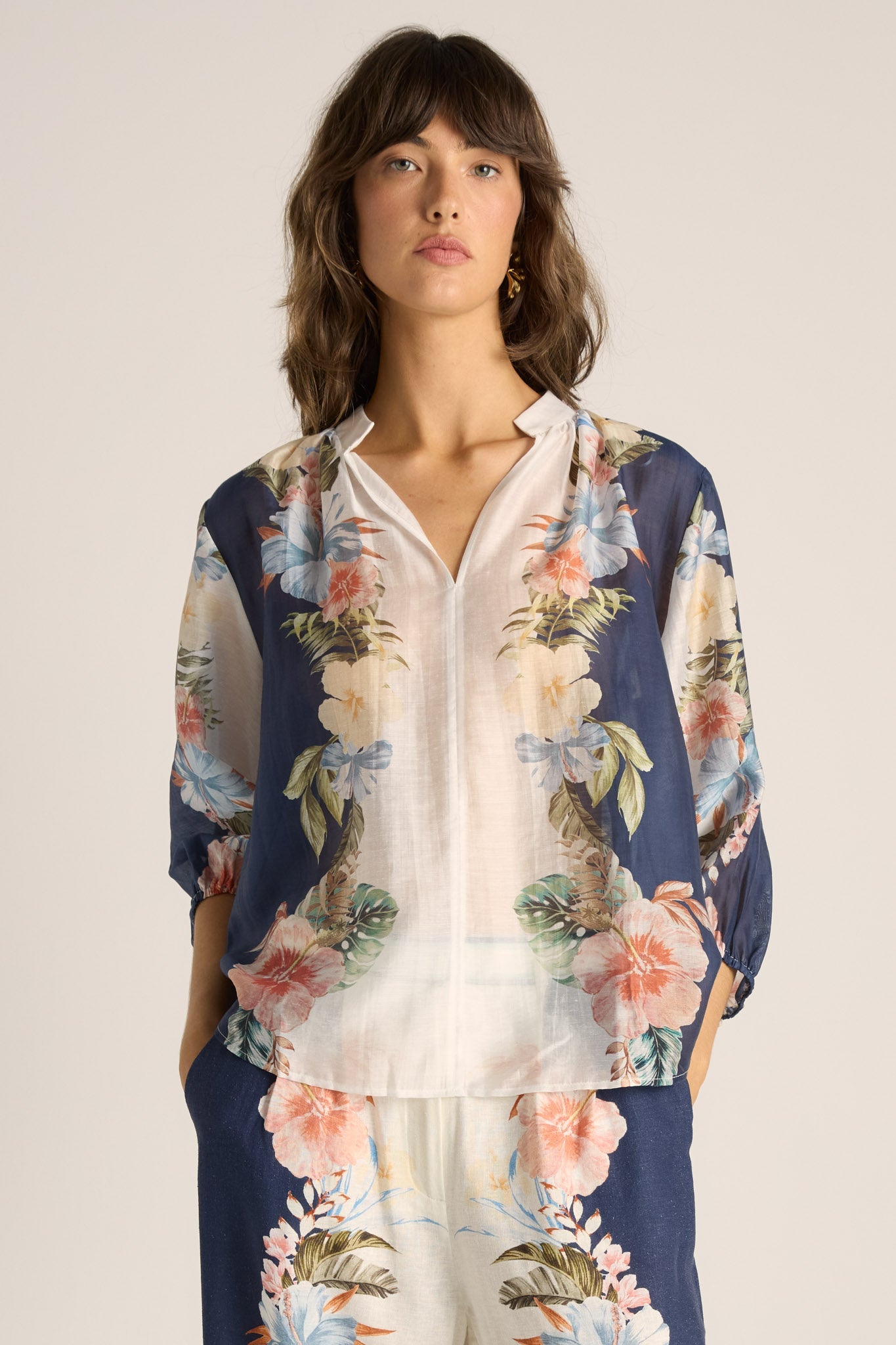 SOLARA PLACEMENT PRINT COLLARED SHIRT