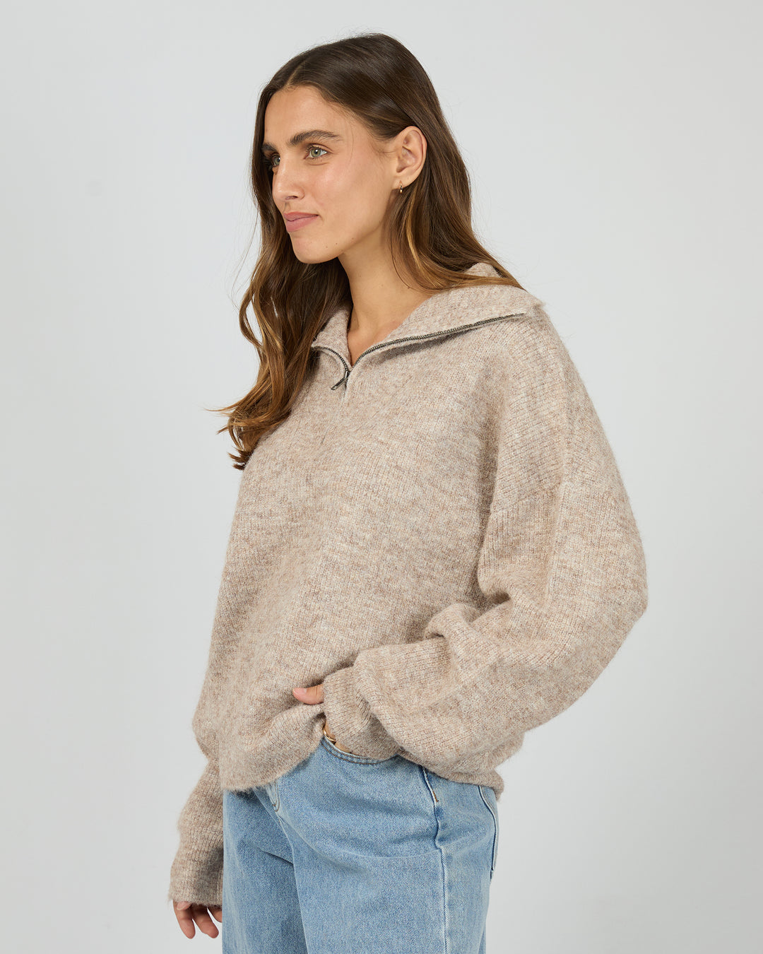 BONNI KNIT QUARTER ZIP JUMPER