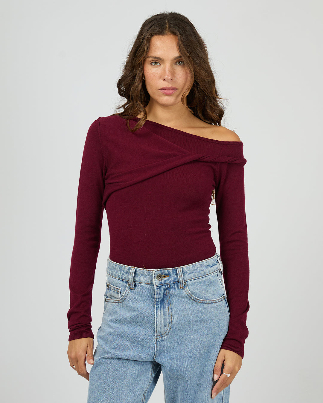 ASHTON KNIT LAYERED LS TOP