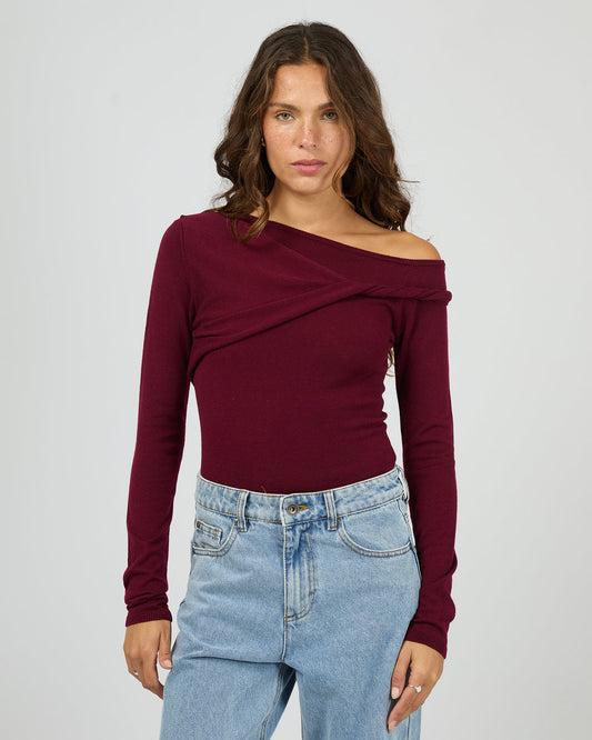 ASHTON KNIT LAYERED LS TOP