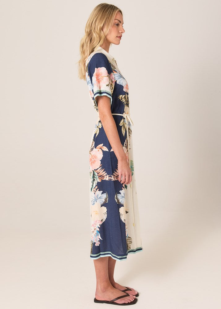 SOLARA PLACEMENT PRINT SHIRT DRESS